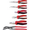 Pliers set chr-plated w. 2-component grips 6-pc box